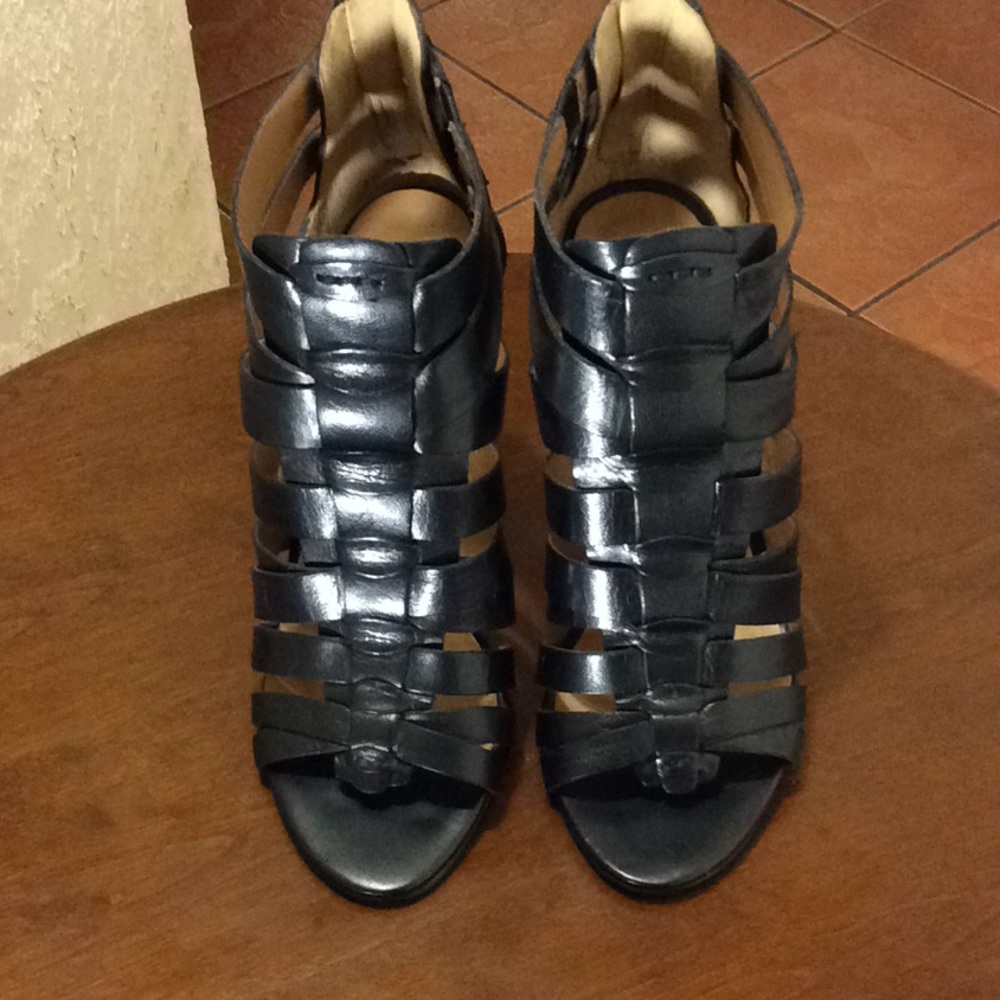 Nine West Black Leather Heels